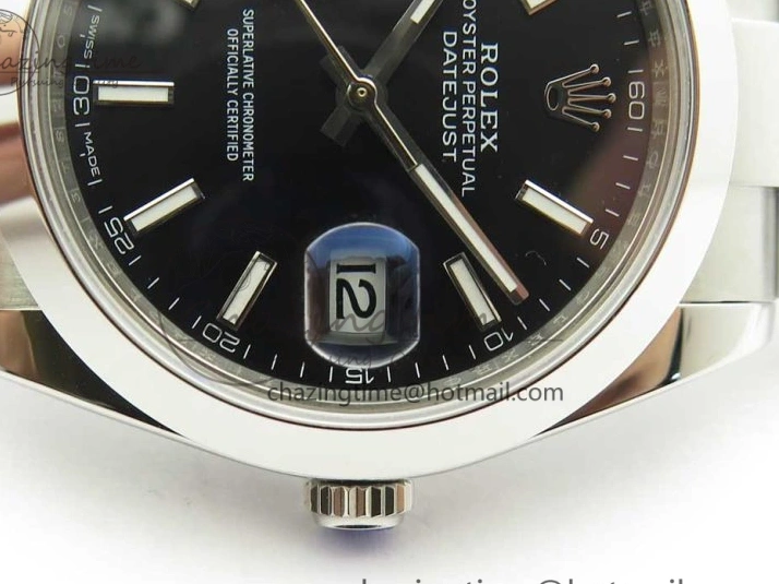 MiroTime 0523 DateJust II 126334 41mm SS BP 1:1 Best Edition Black Dial Sticks Makers on Oyster Bracelet ZeroBulk 3325